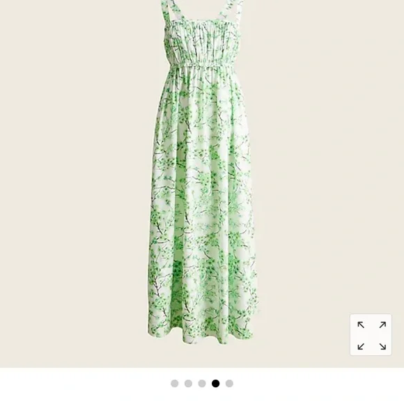 J. Crew Green and White Maxi Dress - Picture 2 of 7